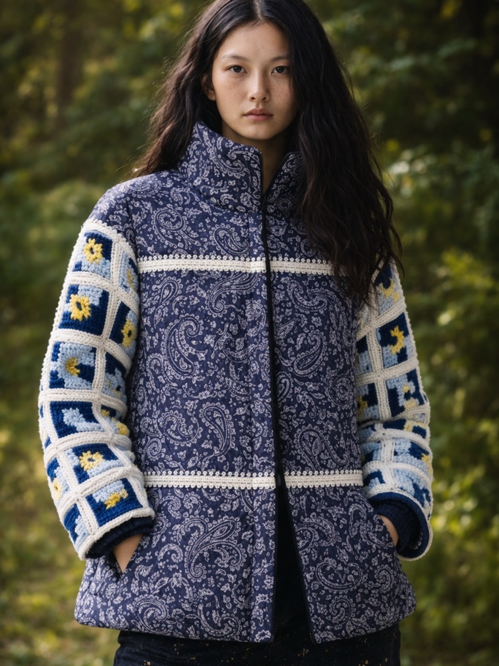 SEA New York Theodora Quilted Jacket Paisley
Crochet Small NWT
